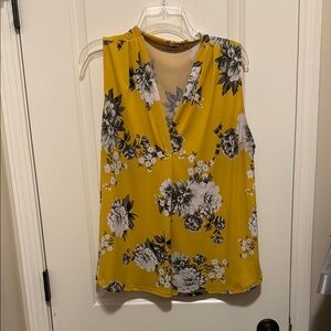 Beacon Yellow and Black Blouse Vibrant Top